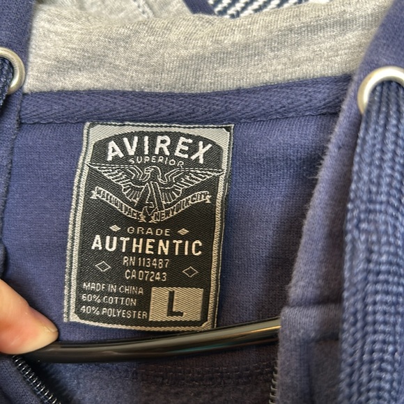 Vintage Avirex Zip Up Sweatshirt Hoodie - Picture 6 of 8